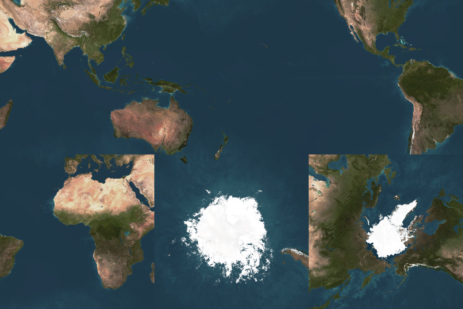 equirectangular world map